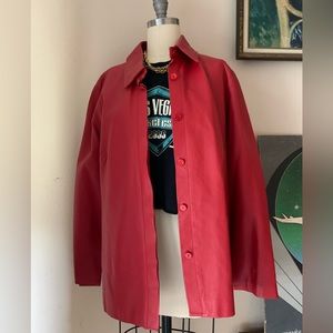 Beautiful genuine red leather jacket